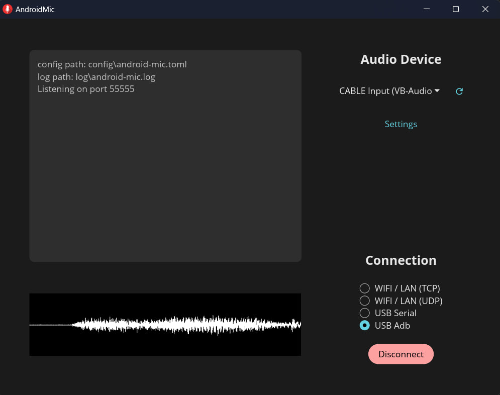AndroidMic   Android作PC的麦克风