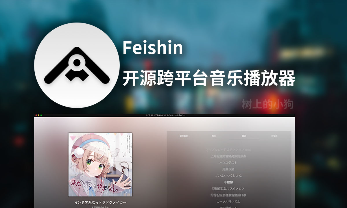 【PC/音乐】跨平台音乐播放器 Feishin V0.22.0 滚动字幕 | 远程链接 | 自动获取封面 MacOS / Windows